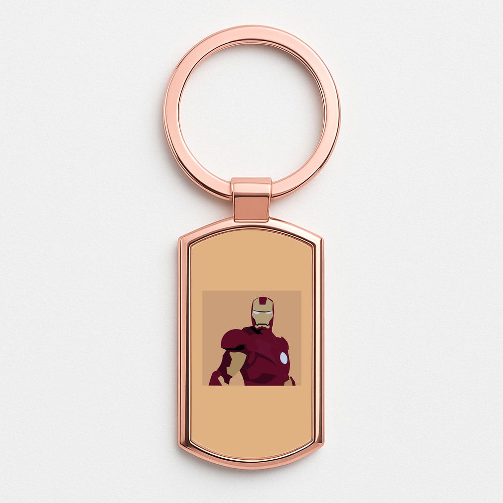 Iron man mask Rose Gold Keyring