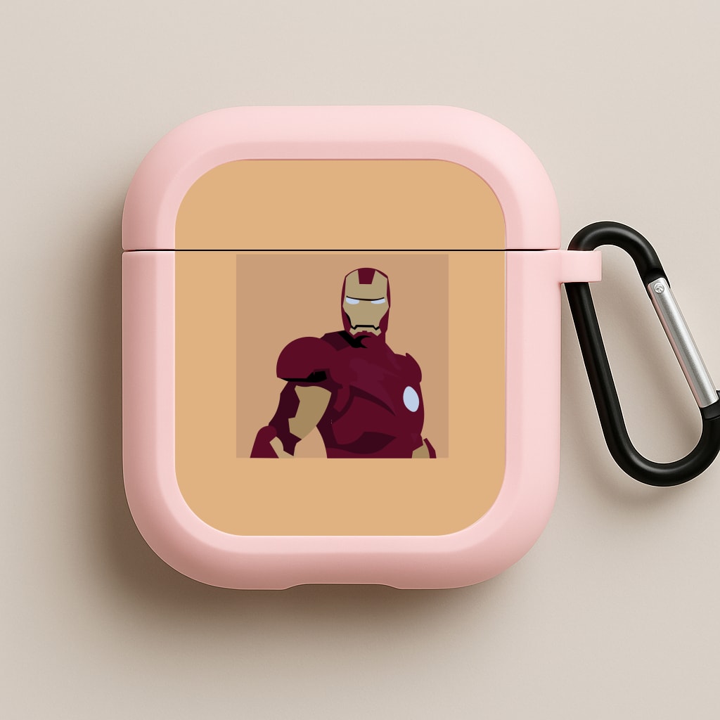 Iron man mask Pink AirPods Case