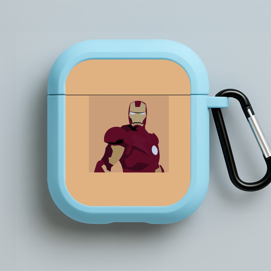 Iron man mask Blue AirPods Case