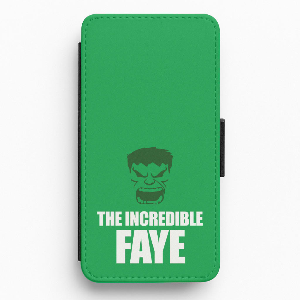 Hulk - Personalised Superhero Comic Flip / Wallet Phone Case
