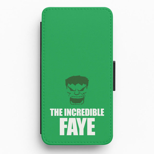 Hulk - Personalised Superhero Comic Flip / Wallet Phone Case