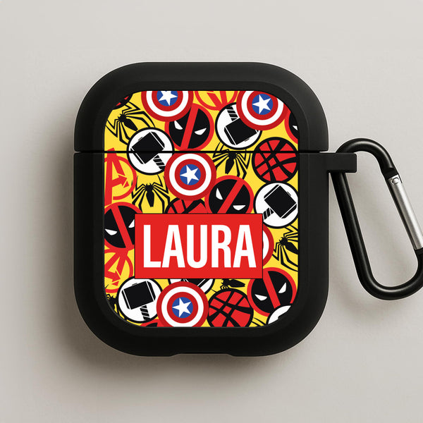 Collage - Personalised Superhero Comic AirPods Case