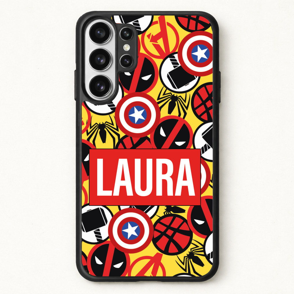 Collage - Personalised Superhero Comic Phone Case for Galaxy S26 Ultra