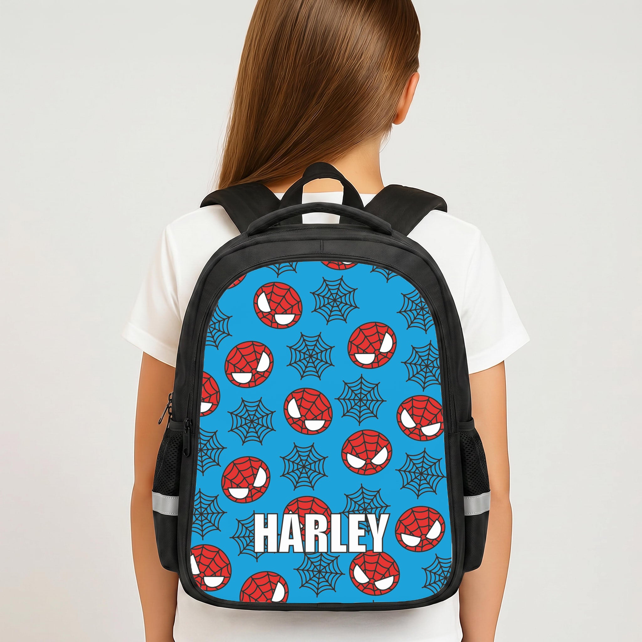 Spiderman And Webs - Personalised Superhero Comic Backpack