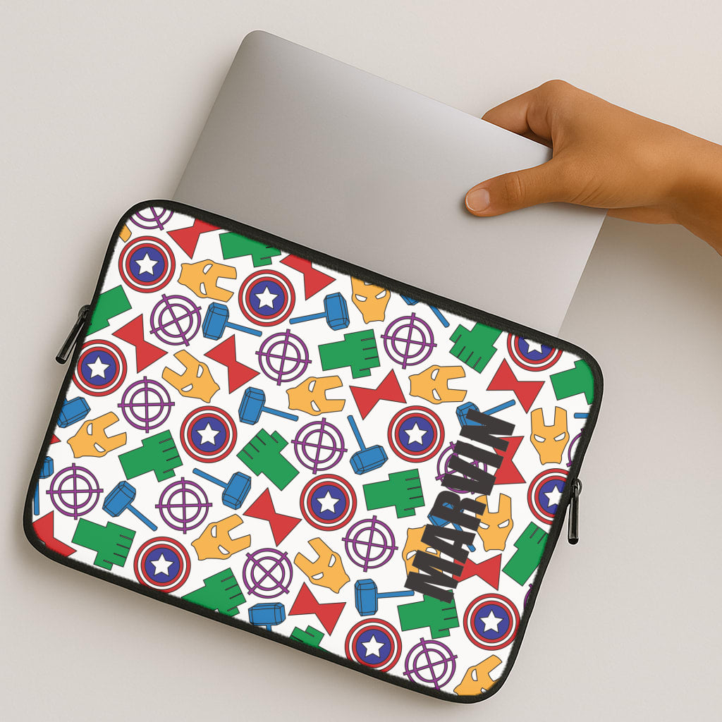 Icon Pattern - Personalised Superhero Comic MacBook Case