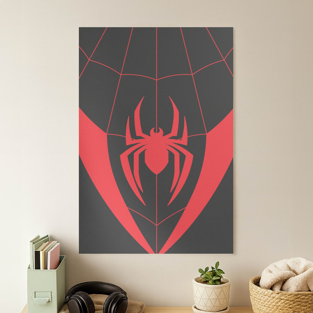 Red And Black Spider Costume Poster