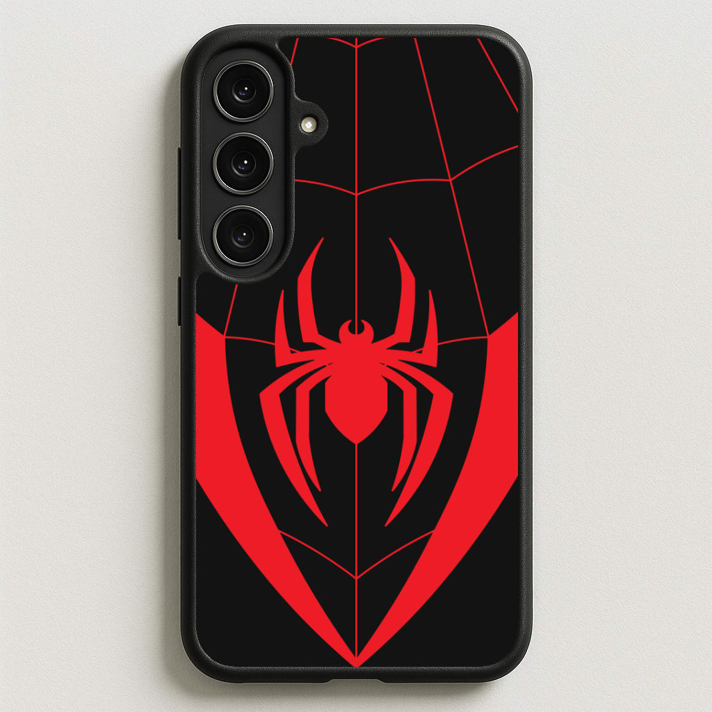 Red And Black Spider Costume Phone Case for Galaxy S25FE