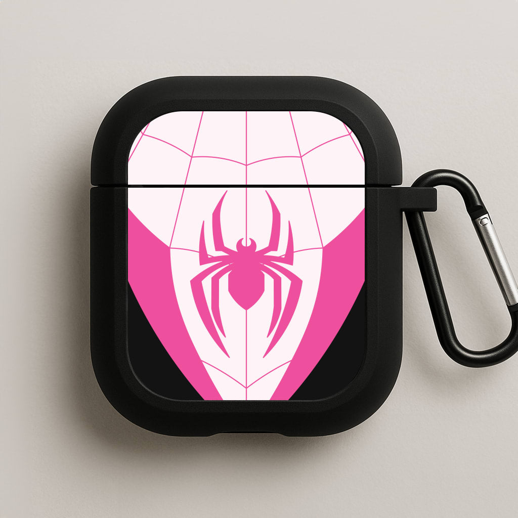 Pink And Black Spider Costume AirPods Case