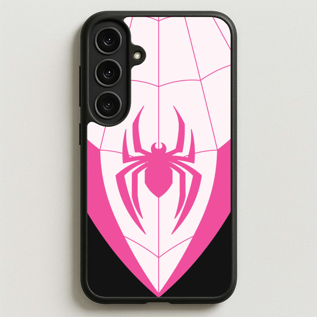 Pink And Black Spider Costume Phone Case for Galaxy S25FE