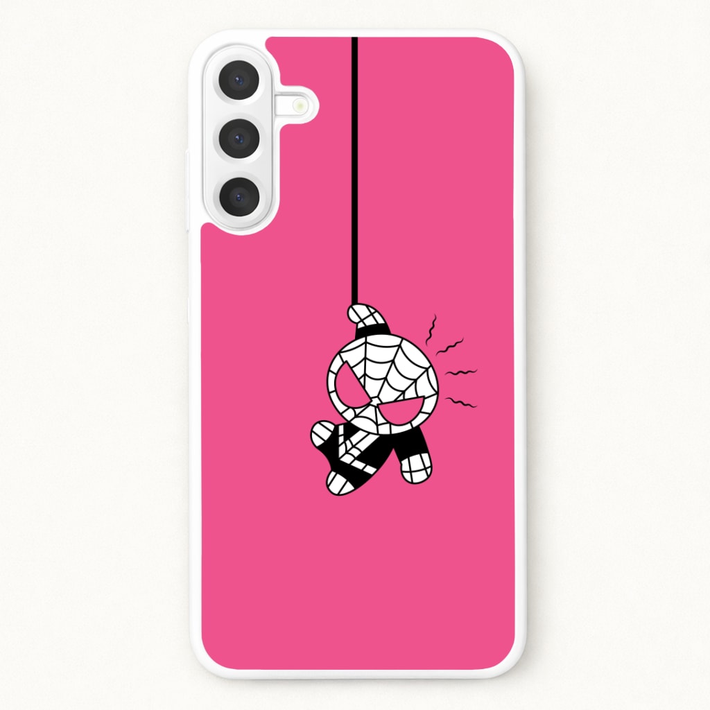 Pink Hanging Spider Hero Phone Case for Galaxy A57