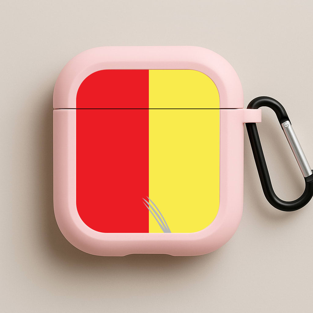 Red And Yellow Heroes Love Heart Pink AirPods Case