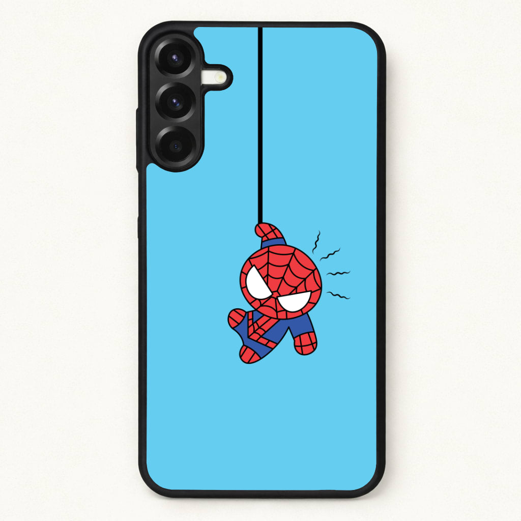 Blue Hanging Spider Hero Phone Case for Galaxy A57