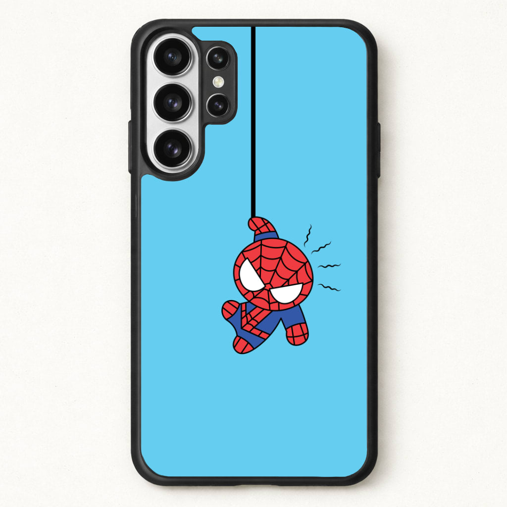 Blue Hanging Spider Hero Phone Case for Galaxy S26 Ultra