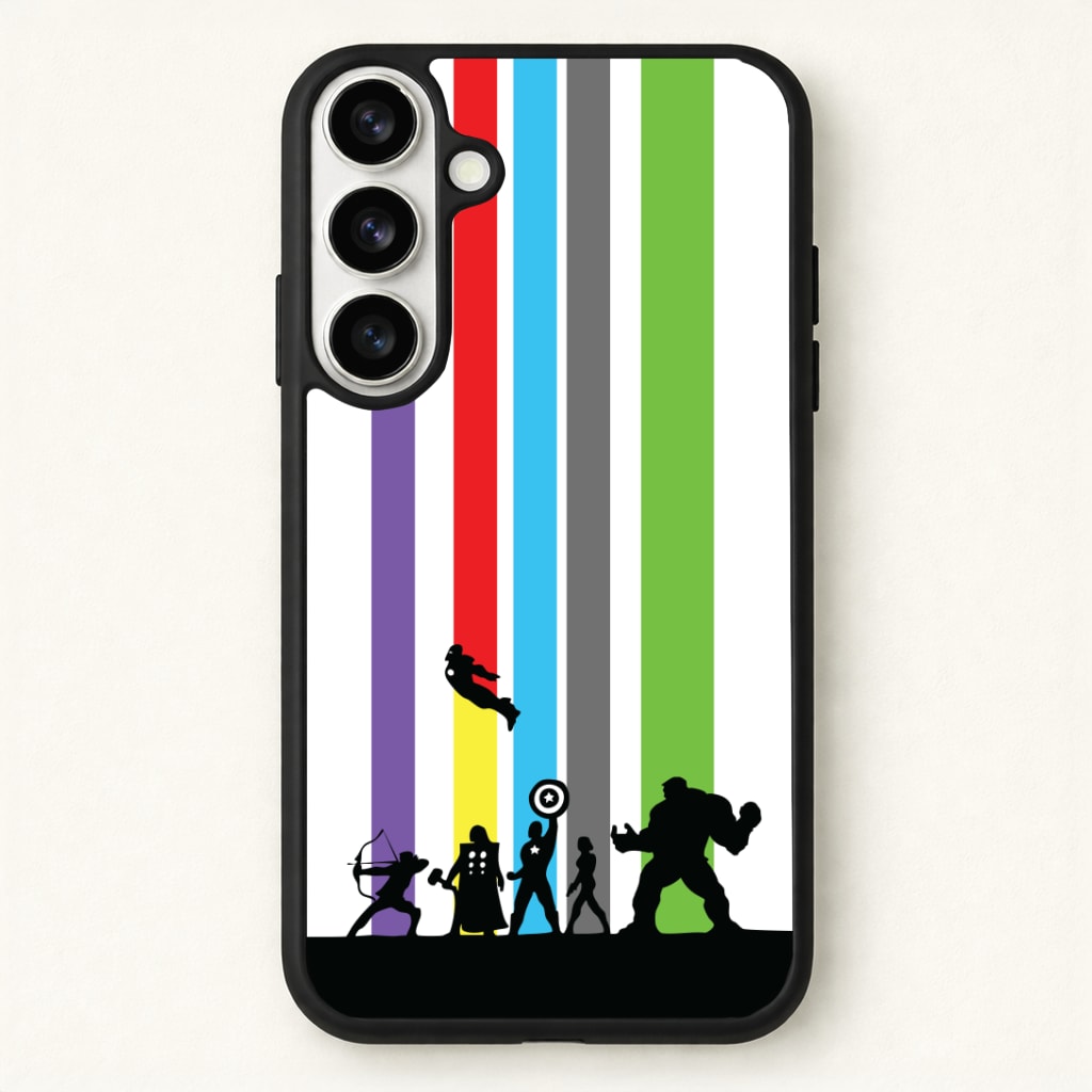 Superhero Team Silhouette Phone Case for Galaxy S26 Plus