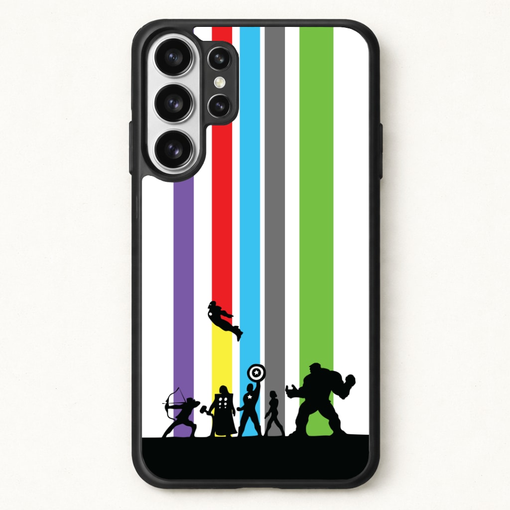 Superhero Team Silhouette Phone Case for Galaxy S26 Ultra