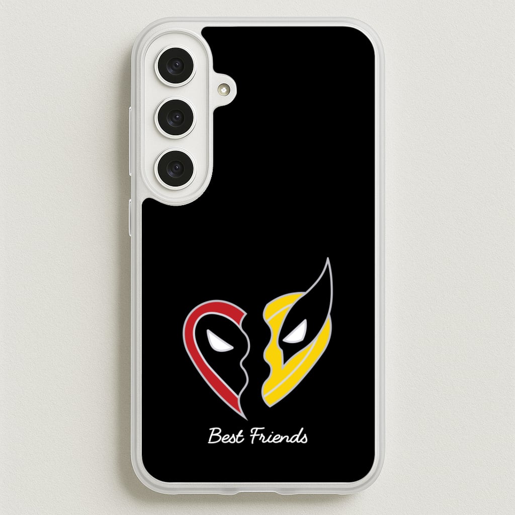 Superhero Best Friends Locket Phone Case for Galaxy S25FE