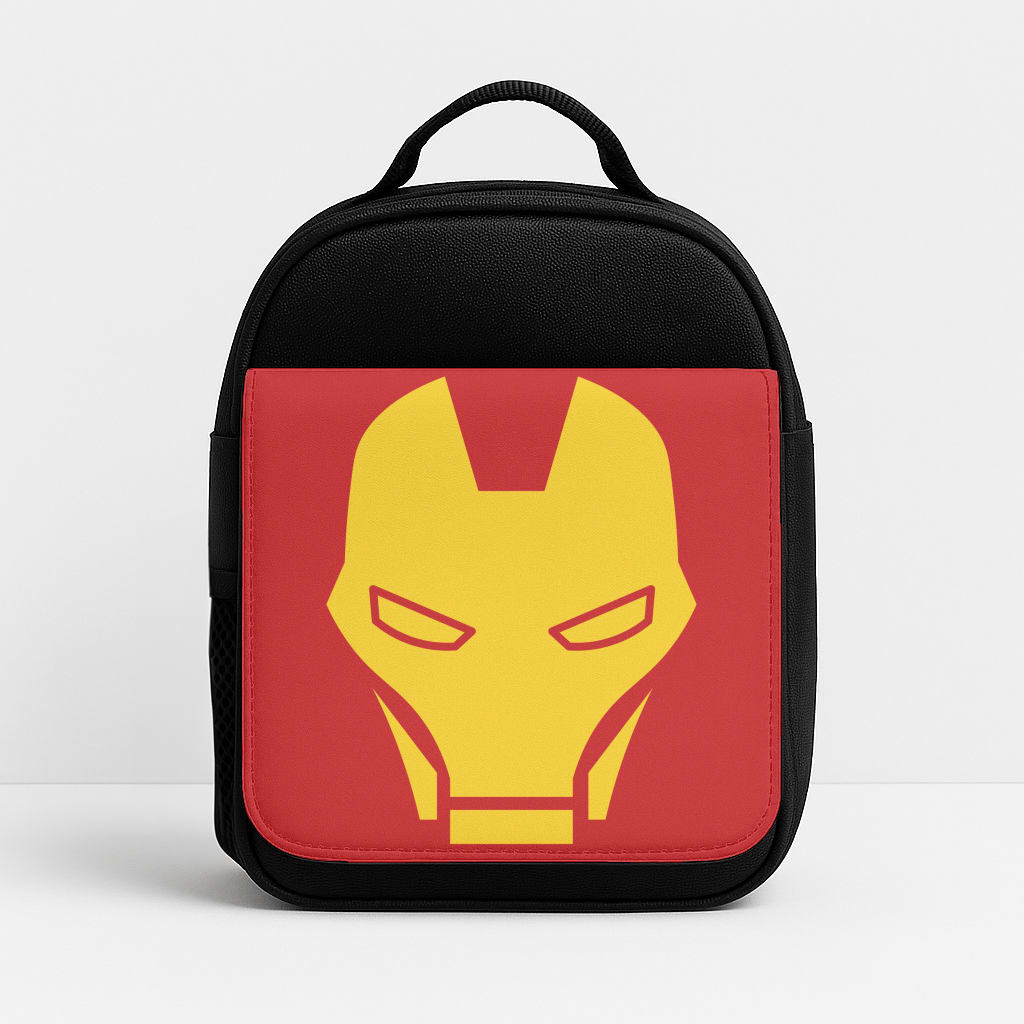 Red Robot Super Hero Face Lunchbox