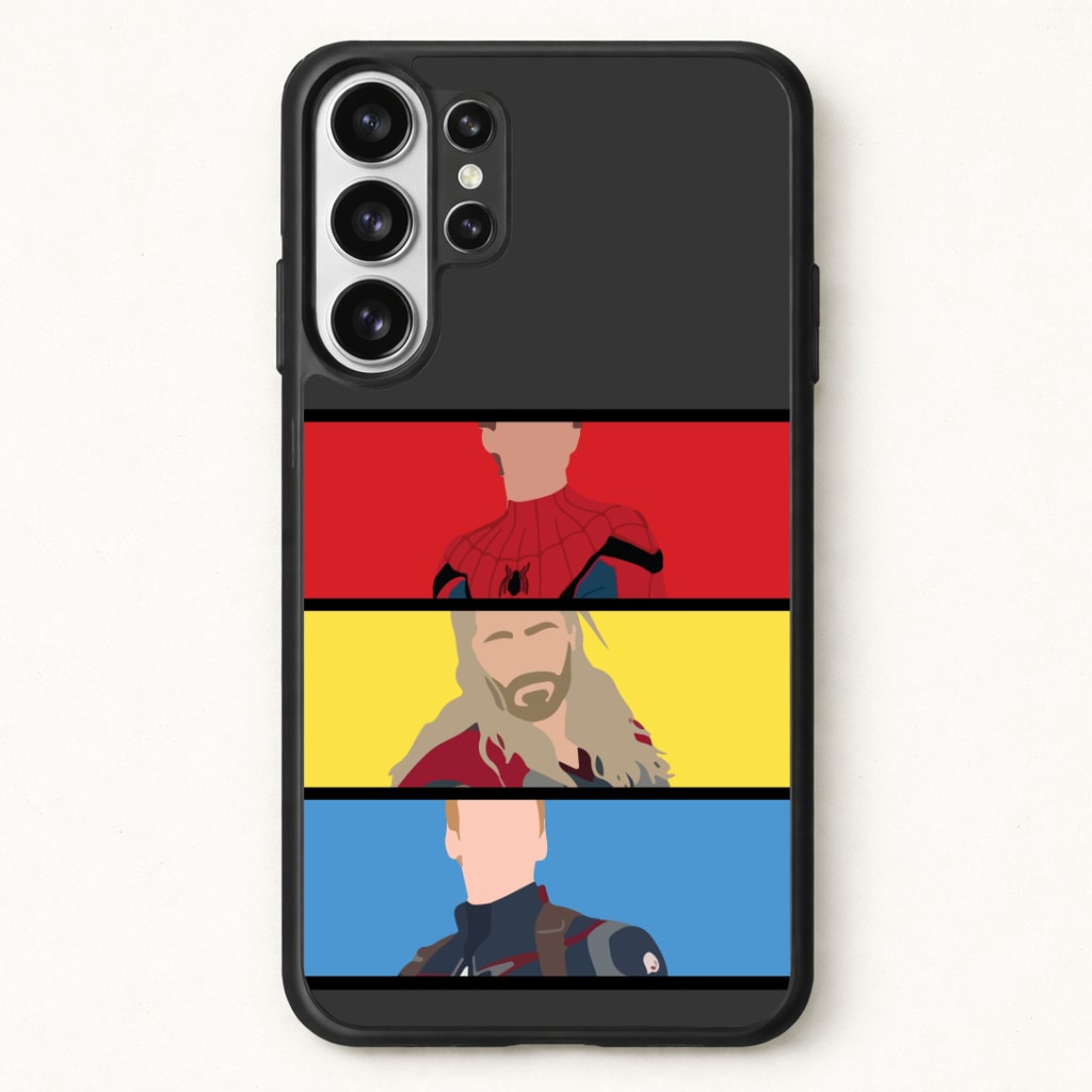 Superhero Team Red, Yellow And Blue Phone Case for Galaxy S26 Ultra
