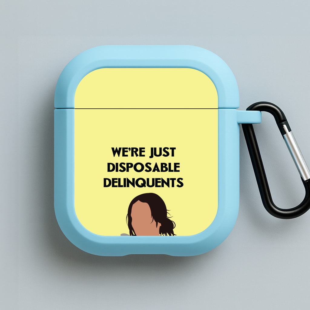 Disposable Delinquents Blue AirPods Case