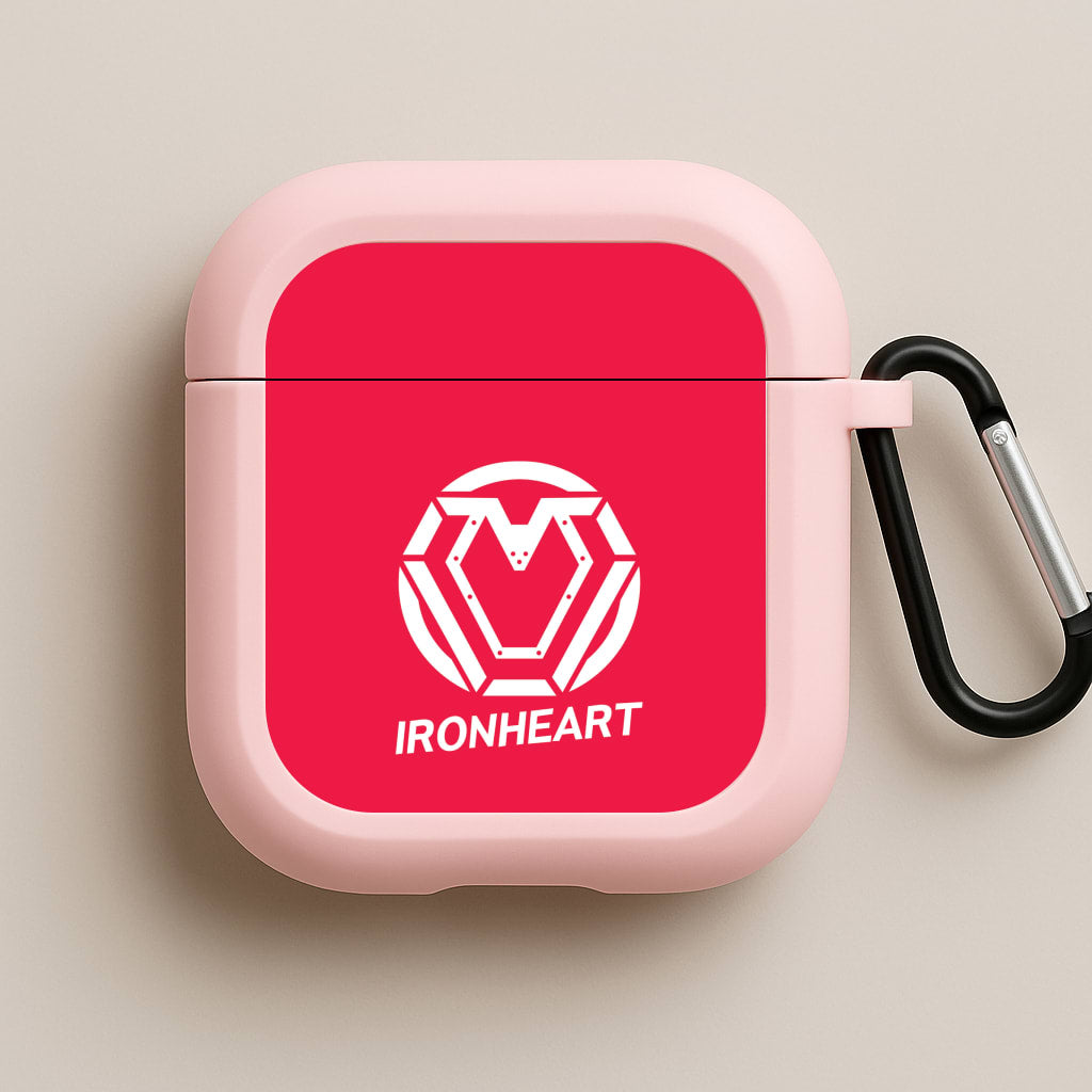 Metal Heart Symbol Pink AirPods Case