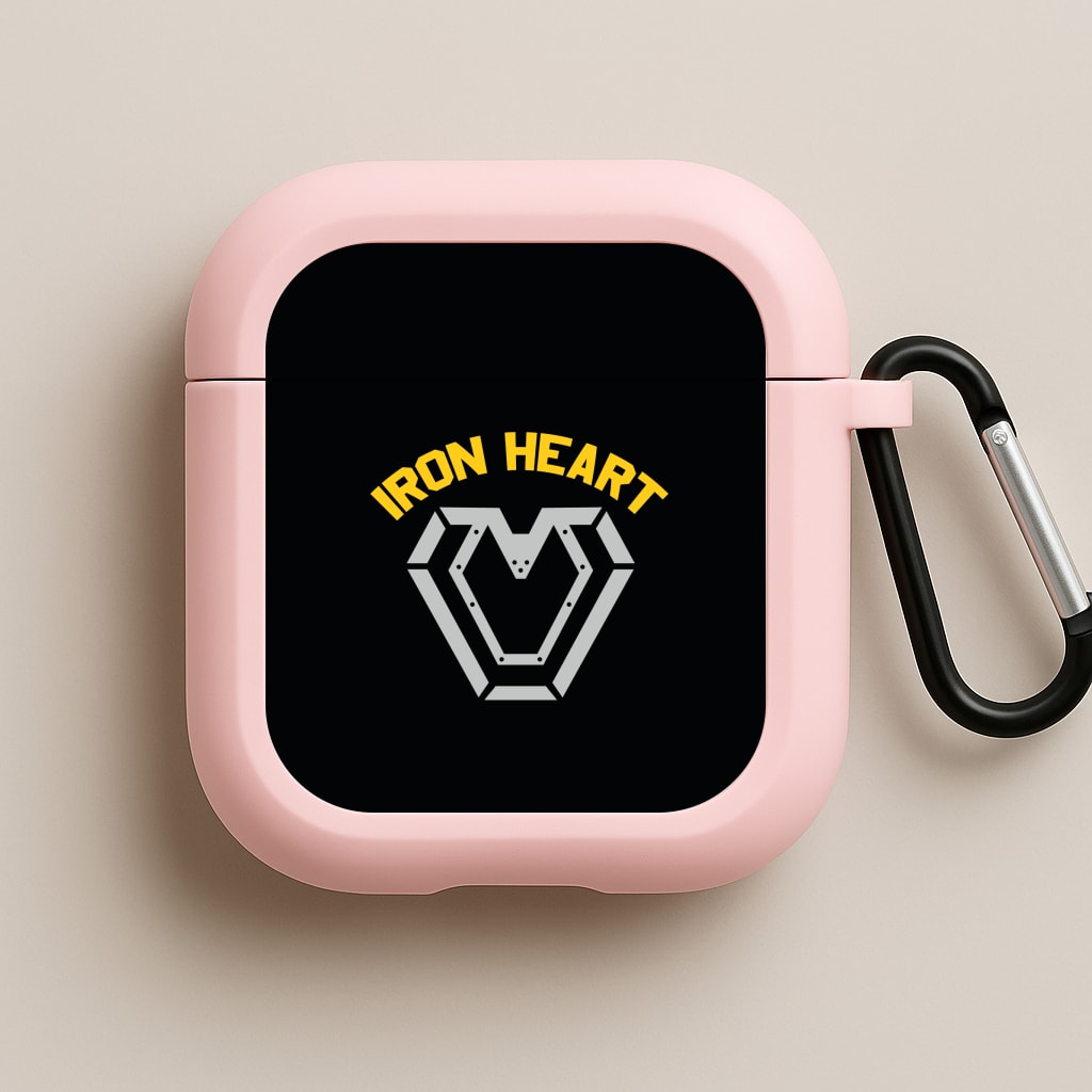 Metal Hero Heart Pink AirPods Case