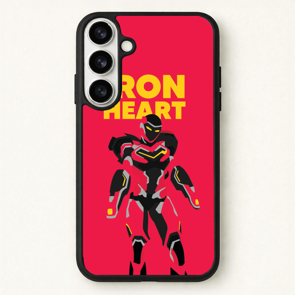 Metal Heart Hero Standing Phone Case for Galaxy S26 Plus