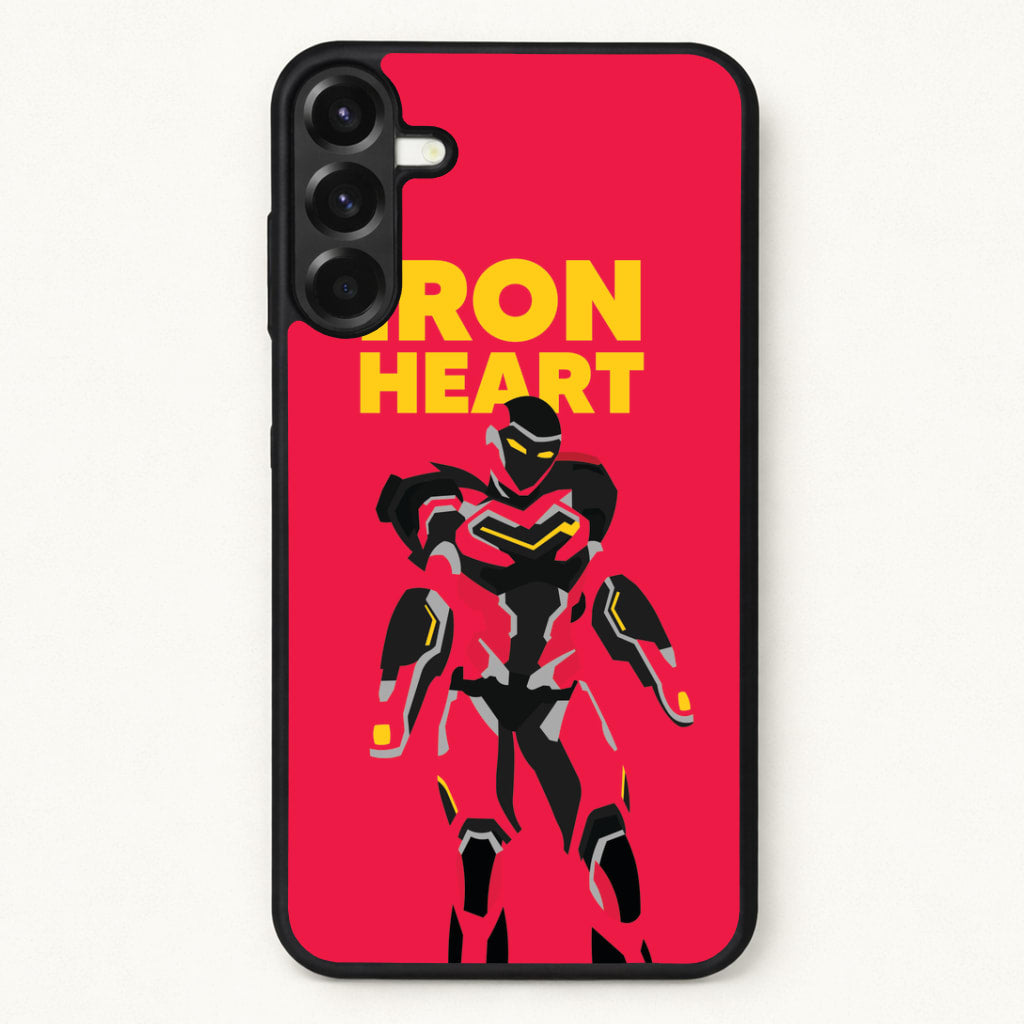 Metal Heart Hero Standing Phone Case for Galaxy A37