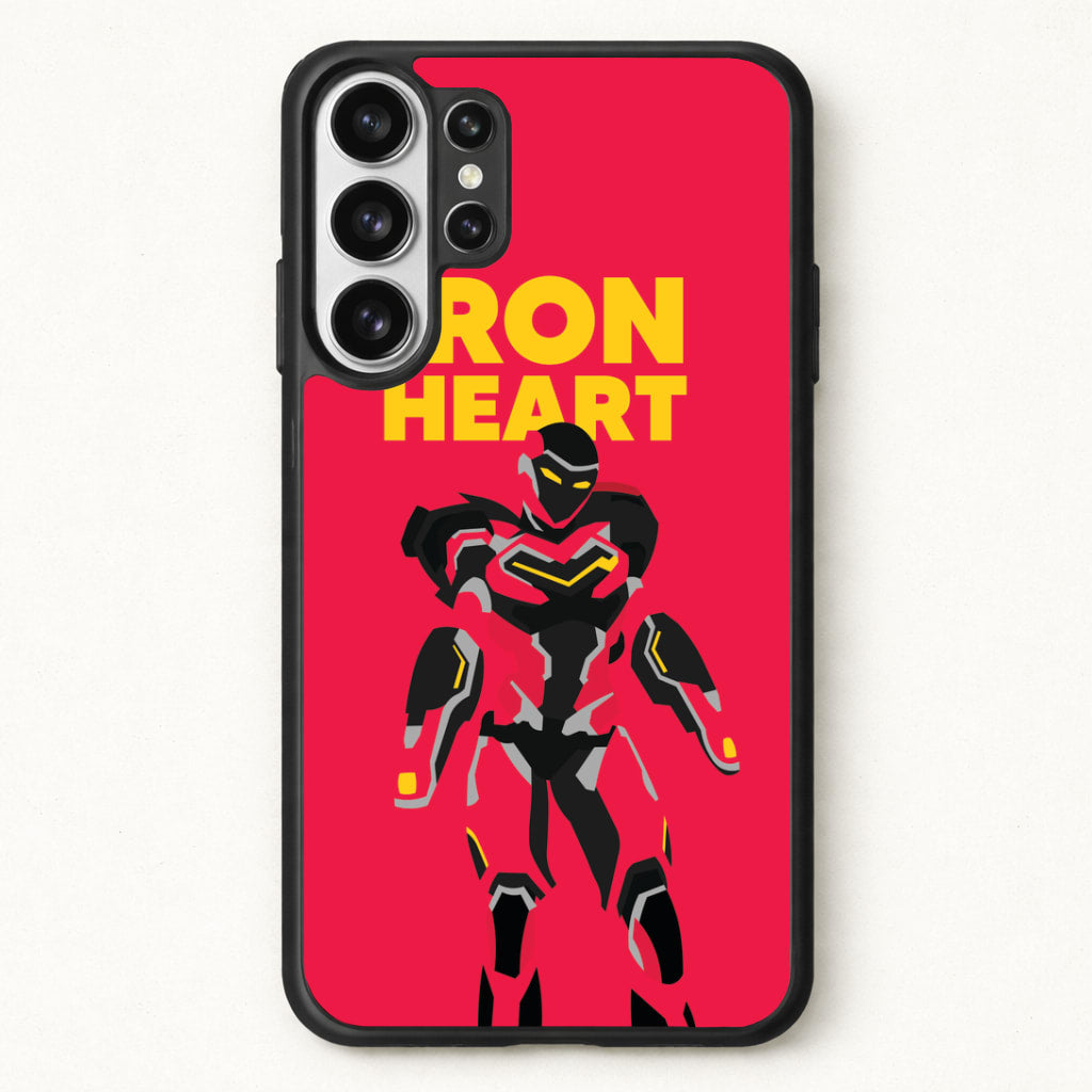 Metal Heart Hero Standing Phone Case for Galaxy S26 Ultra