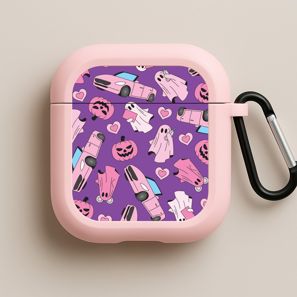 Mean Ghouls Props Pattern Pink AirPods Case