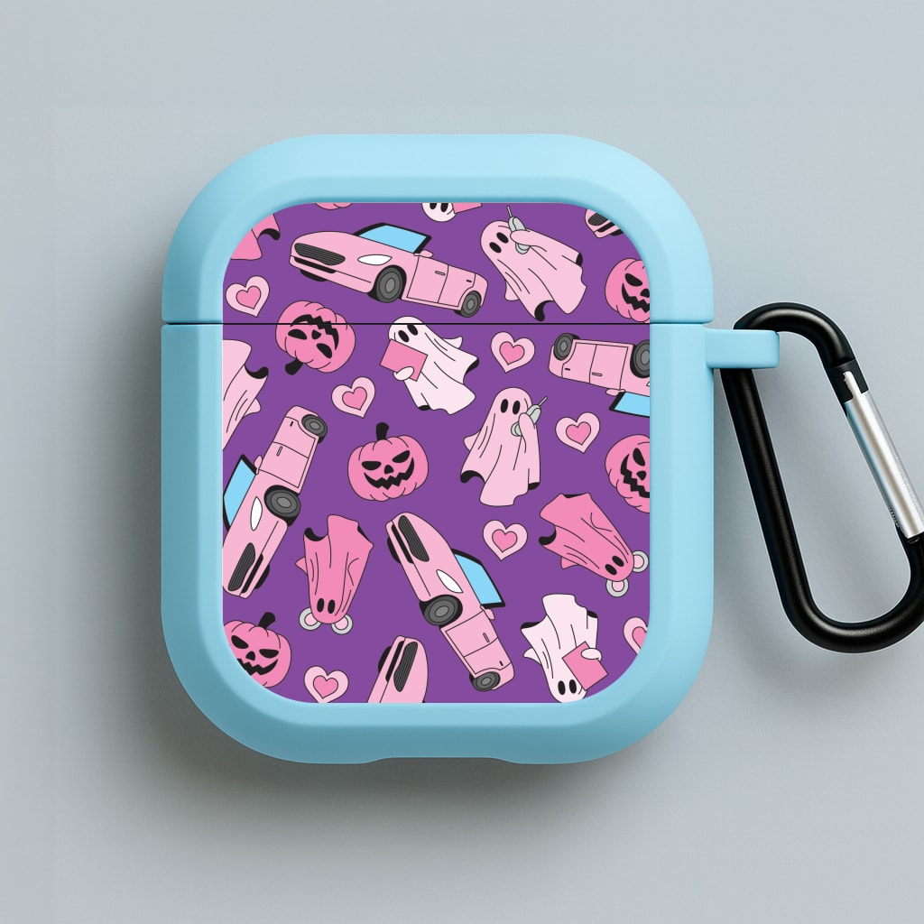 Mean Ghouls Props Pattern Blue AirPods Case