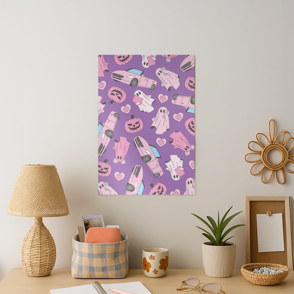 Mean Ghouls Props Pattern Art Print