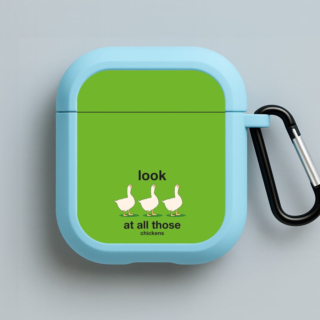 Look At All Those Chickens - Memes Blue AirPods Case