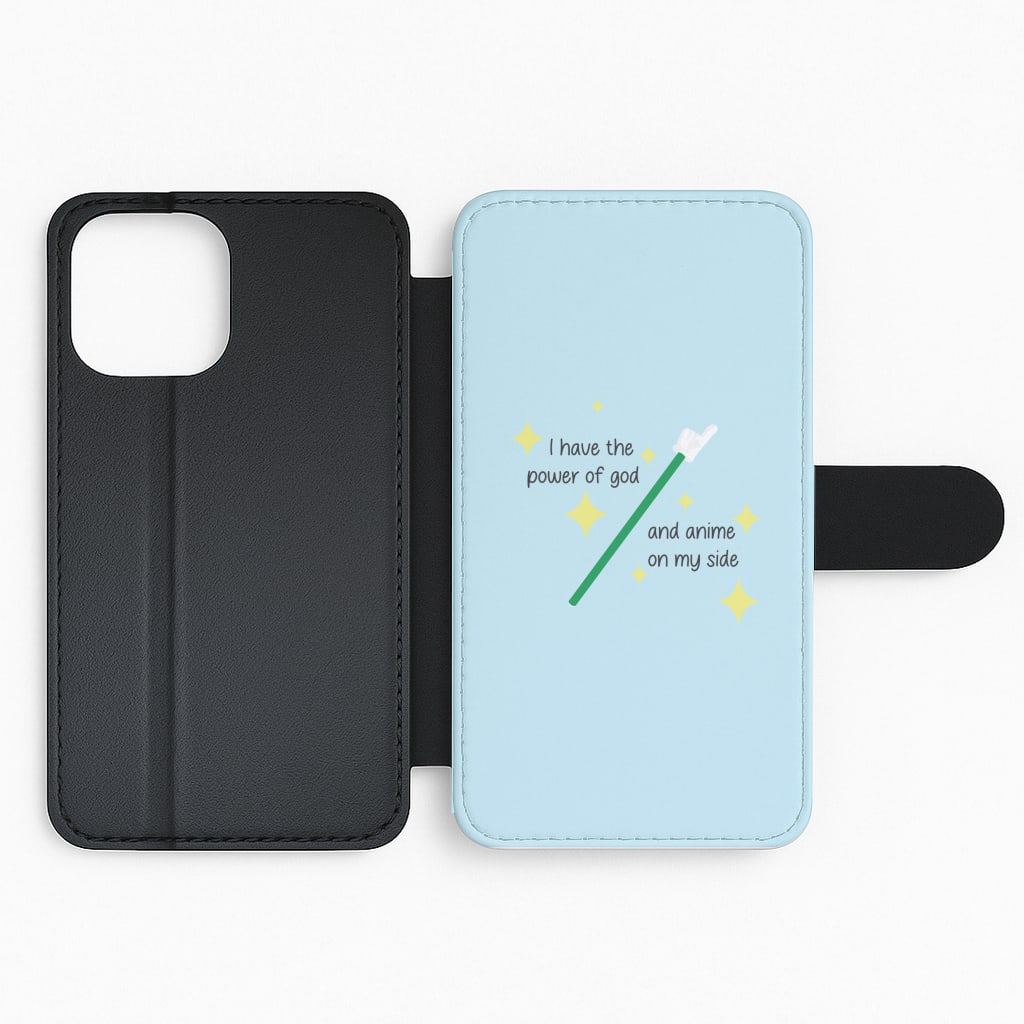 I Have The Power Of God And Anime On My Side - Memes Flip Phone Case