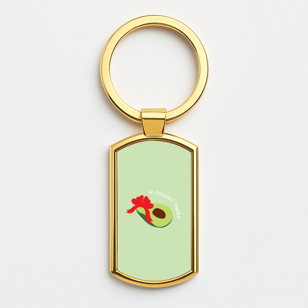 An Avocado? Thanks! - Memes Gold Keyring