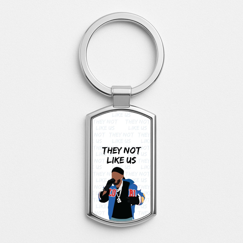 They Not Like Us Silver Keyring