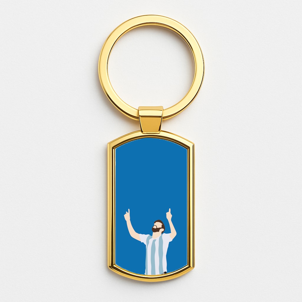Argentina - Messi Gold Keyring