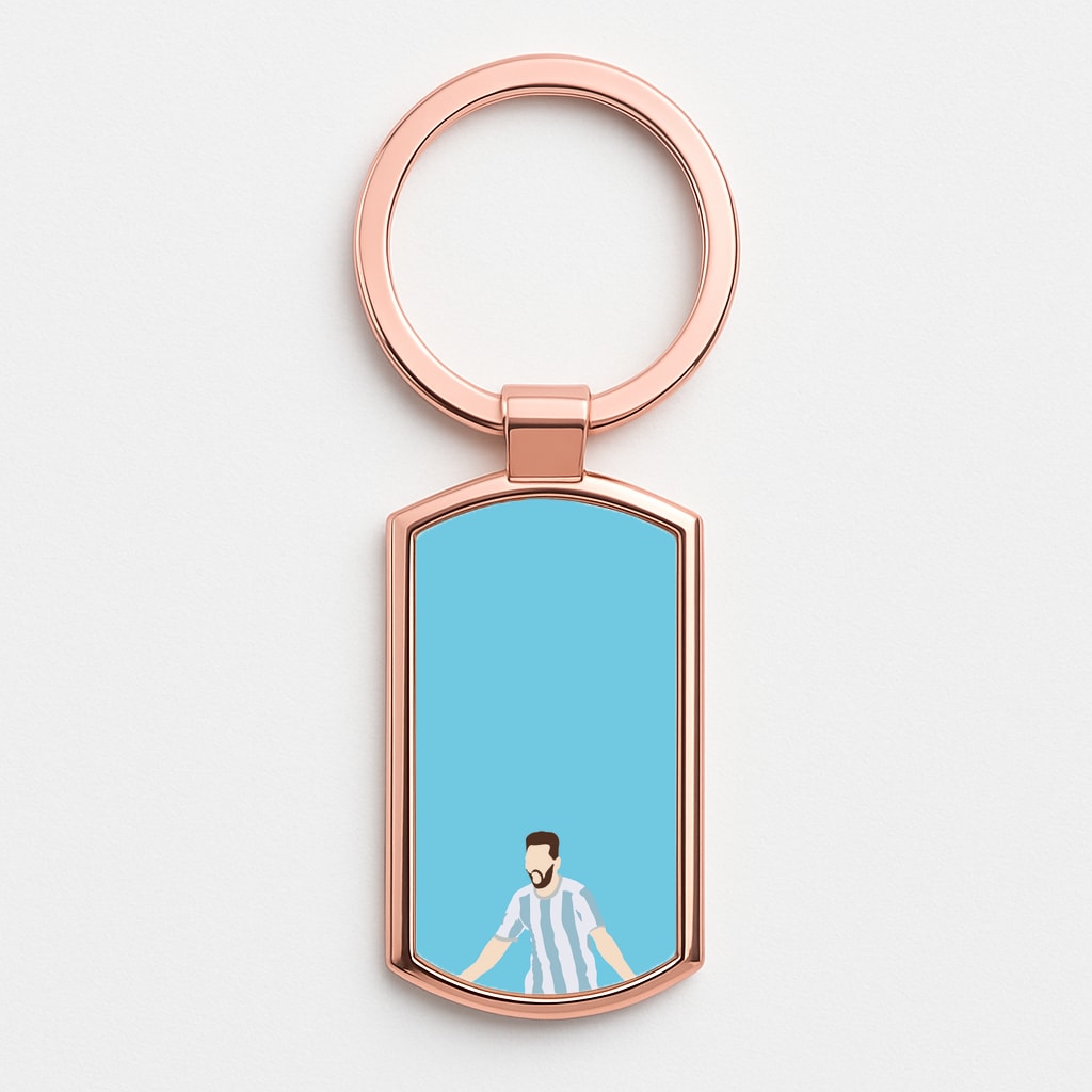 Lionel Messi Rose Gold Keyring