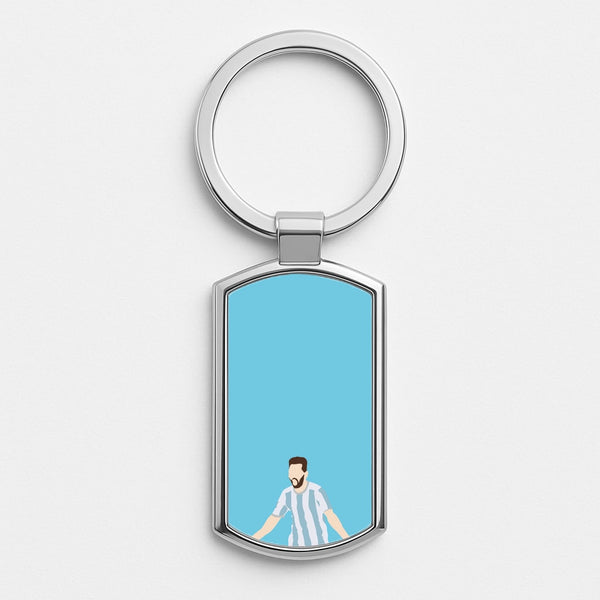 Lionel Messi Silver Keyring