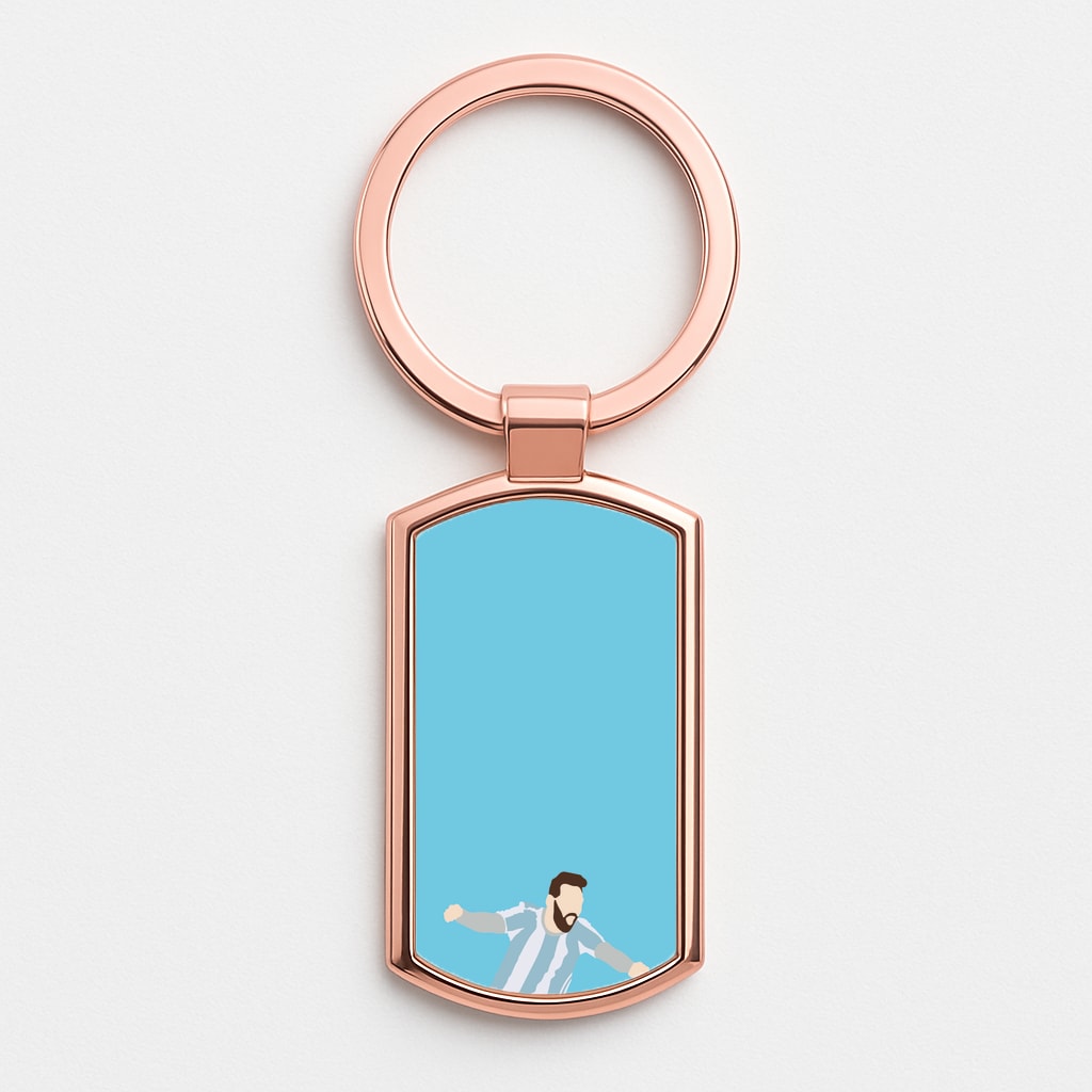 Goal - Messi Rose Gold Keyring