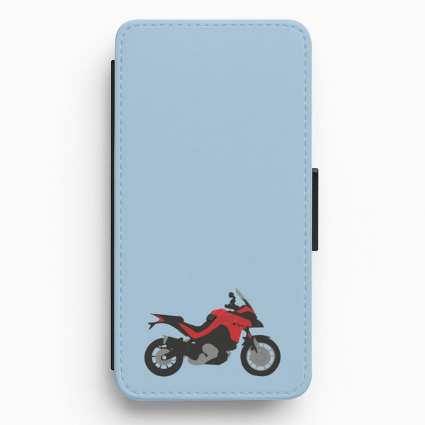 Red Motorbike - Motorbike Flip / Wallet Phone Case