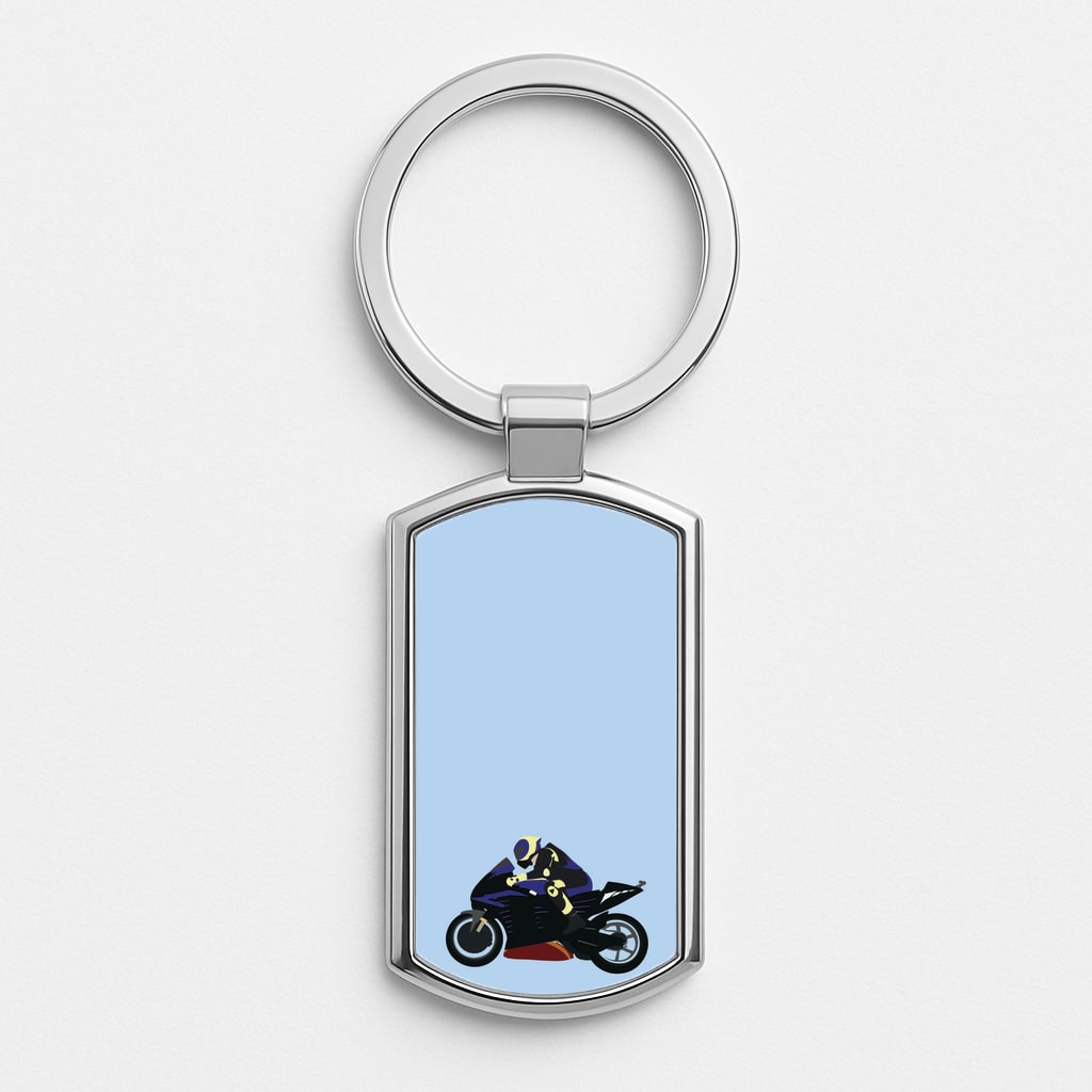 Purple Motorbike - Motorbike Luxury Keyring