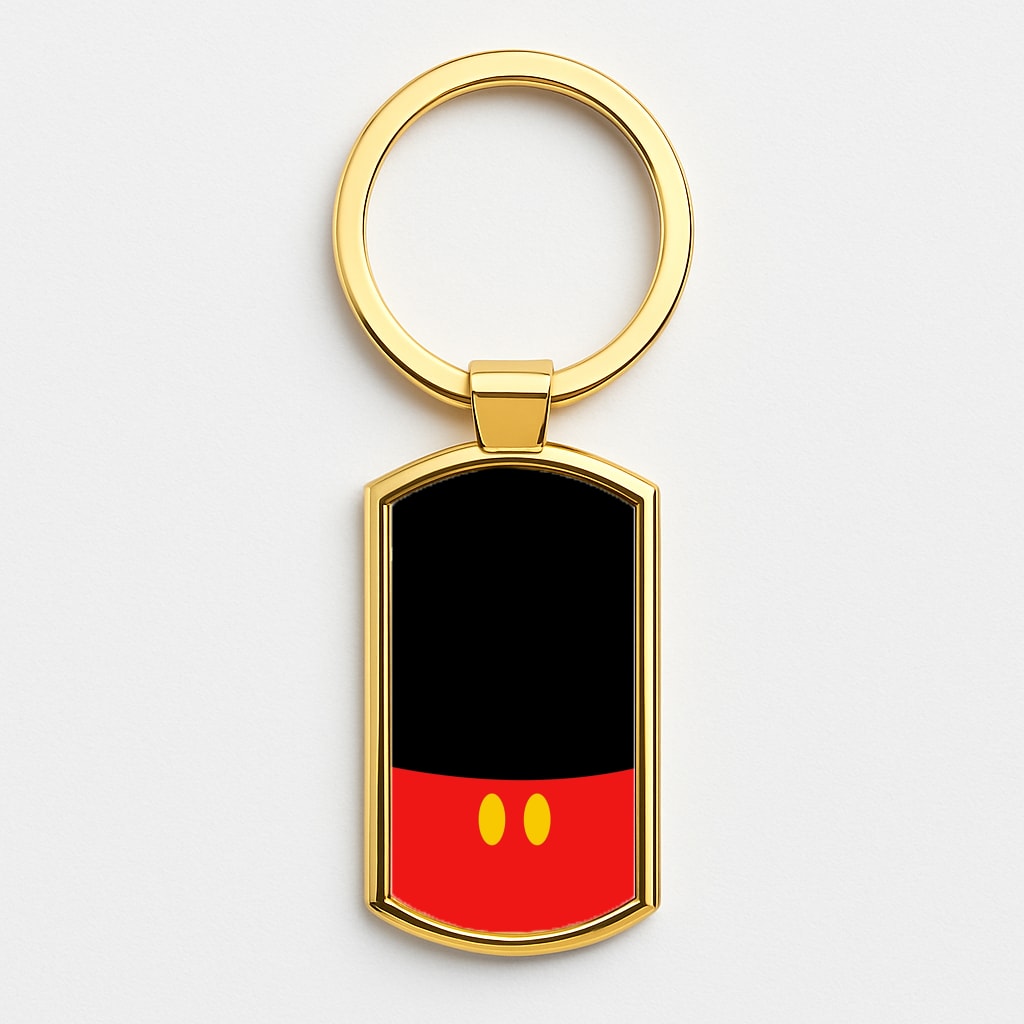 Fairytale Mouse Outfit Gold Keyring