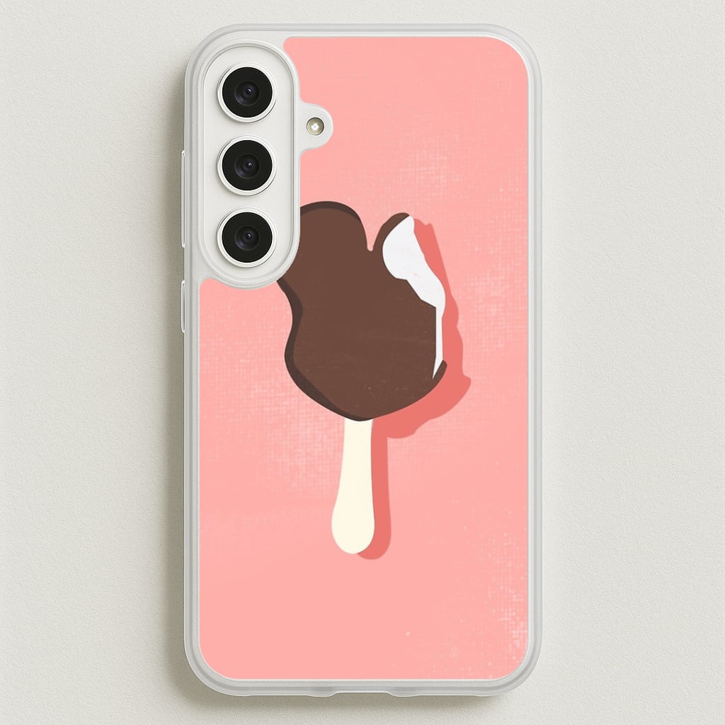 Pink Mouse Ice Cream Phone Case for Galaxy S25FE