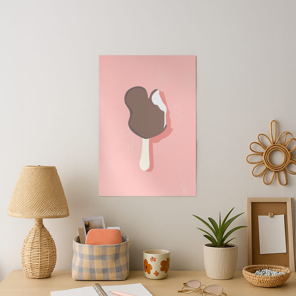 Pink Mouse Ice Cream Art Print