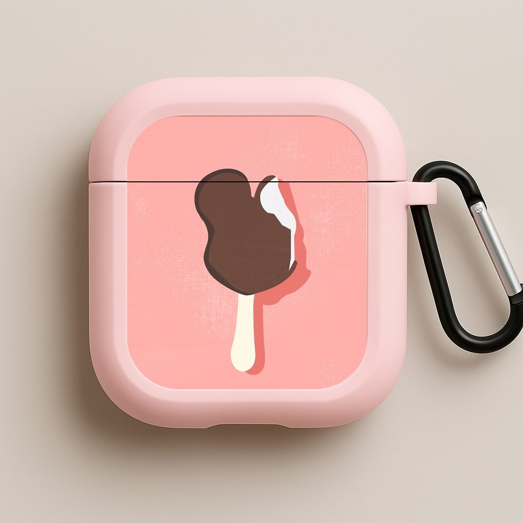 Pink Mouse Ice Cream Pink AirPods Case