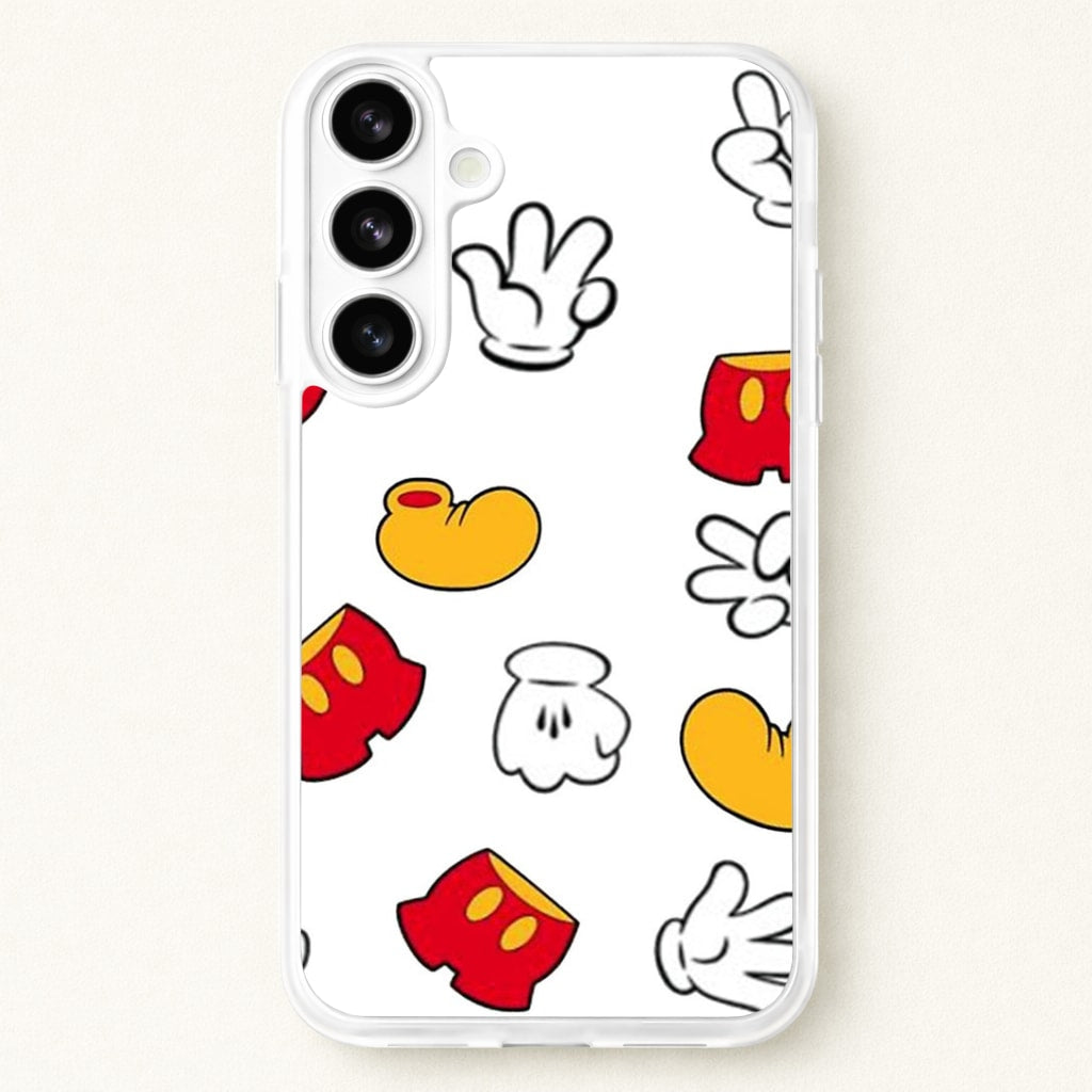 Mouse Gloves, Shorts and Shoes Phone Case for Galaxy S26 Plus