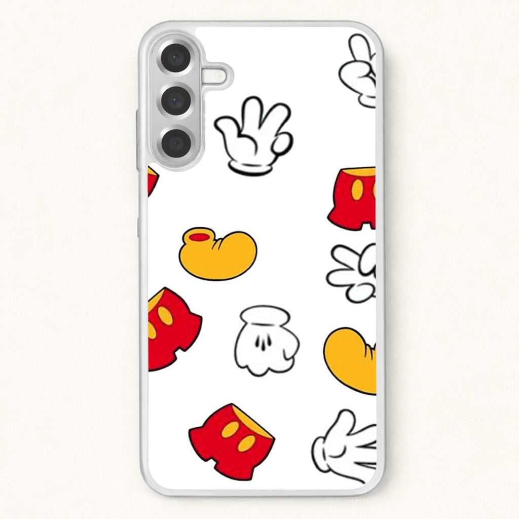 Mouse Gloves, Shorts and Shoes Phone Case for Galaxy A17