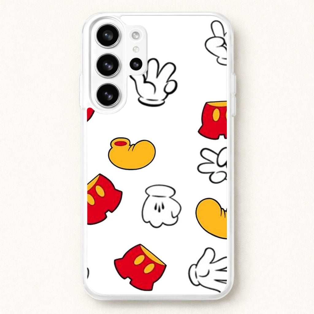 Mouse Gloves, Shorts and Shoes Phone Case for Galaxy S26 Ultra