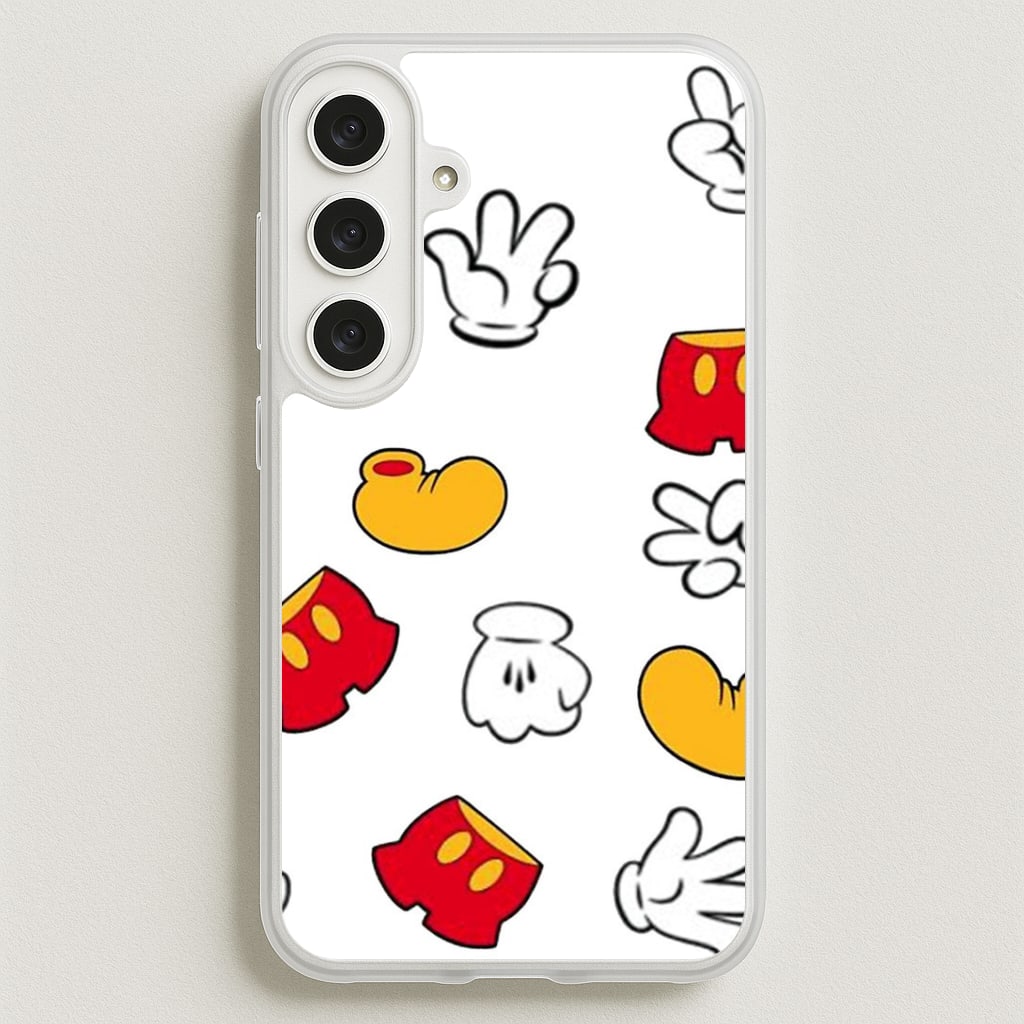 Mouse Gloves, Shorts and Shoes Phone Case for Galaxy S25FE