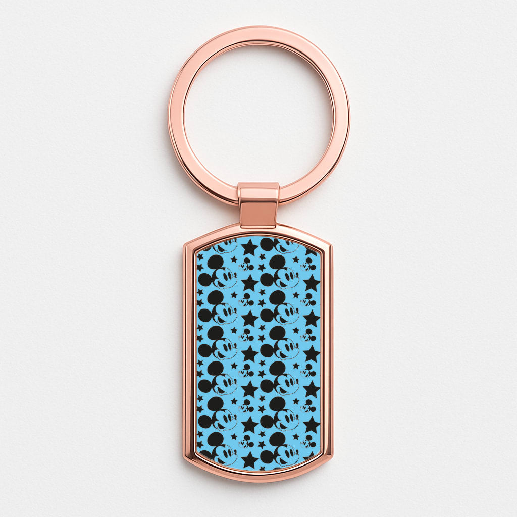 Fairytale Mouse Pattern Rose Gold Keyring